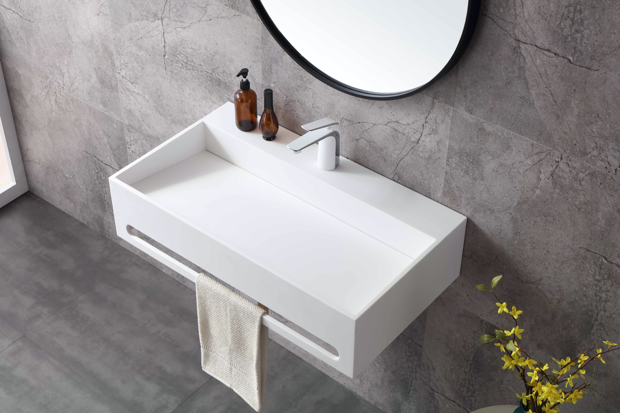 bended acrylic solid surface sinks